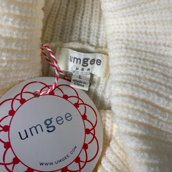 UMGEE Womens Sweater Large Cream Cable Knit Turtle Neck Long Sleeve Pullover NWT - Picture 11 of 13